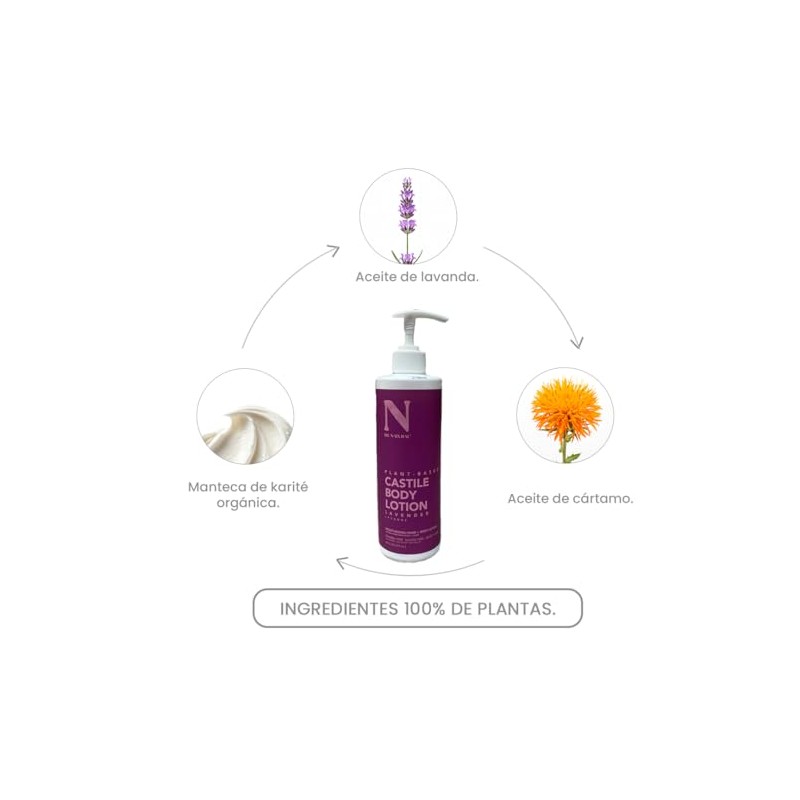 Castile Body Lotion - Lavender by Dr. Natural for Unisex