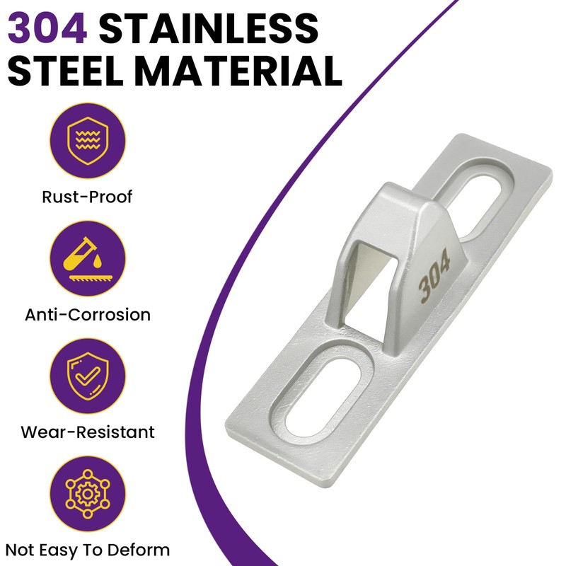 SATUY 2 Pcs Sliding Door Keepers, 304 Stainless Steel Sliding