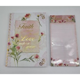 Pooch & Sweetheart (Lot Of 2) Pooch & Sweetheart Journal & Notepad Faith Love Makes It Grow
