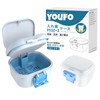Denture Case, Mouthpiece, Dentures, Cleaning Case, Stylish, Airtight, Portable, Leak