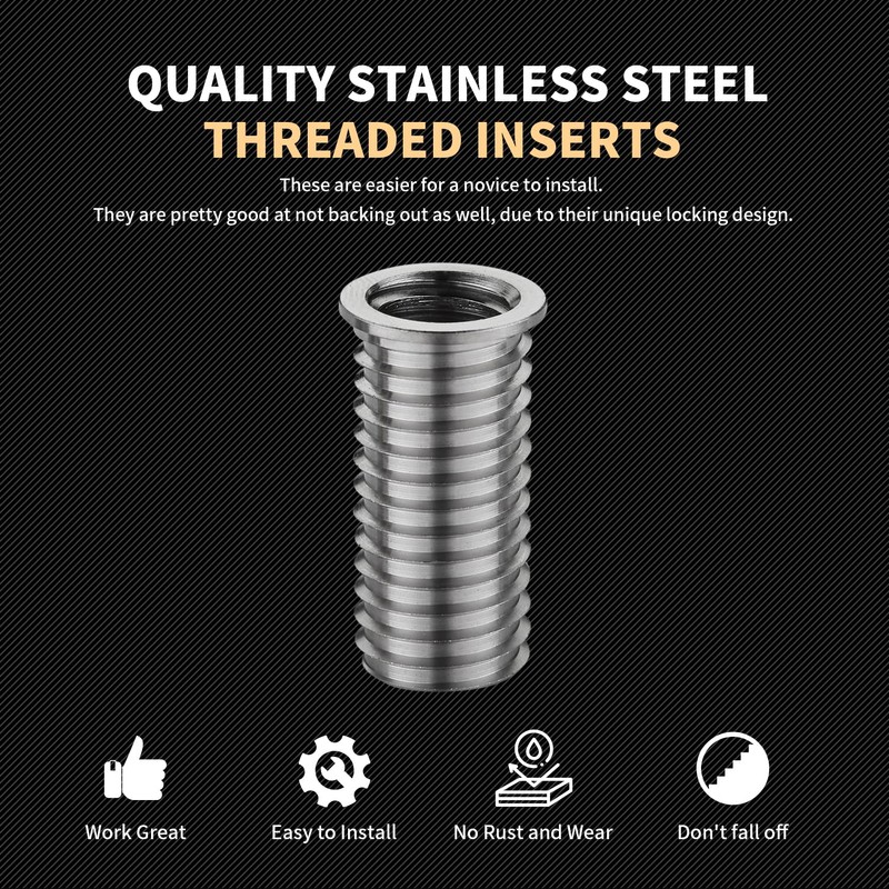 SENNMONN Thread Repair Inserts M11X1.25X28.2MM Insert Qty 10 Stainless Steel