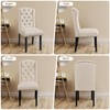 Yaheetech Dining Chairs Upholstered Fabric Chairs Tufted Kitchen Chairs with