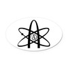 CafePress Atheism Symbol Oval Car Magnet, Euro Oval Bumper Magnet