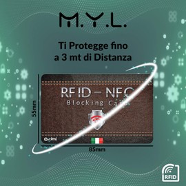 RFID & NFC Card Blocker Protection Card - Jammer - One Card Protects the Entire Wallet from Data Theft - Passport Never Again Individual RFID Protective Cases for Credit Cards, Debit Card, Pack of 2,