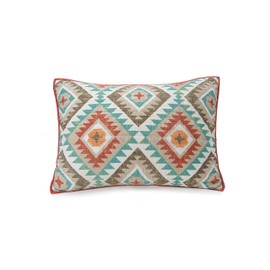 Peking Handicraft Yuma Quilted Standard Sham, Terra Cotta