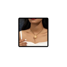 SINLOV Punk Ball Choker Necklaces Gold Dainty Beads Collar Necklace Costume Jewelry for Women Girls