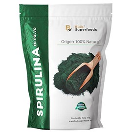 Espirulina en Polvo 100% Natural | Contenido 1kg | BULK SUPERFOODS | Alga Spirulina | Spirulina Green Powder | Alta Calidad