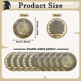 Nosiny 10 Pcs Put on The Whole Armor of God Coin Religious Prayer Coins for Christian Church School(Vintage Style 2)