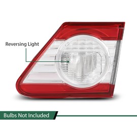 LQI Inner Tail Lights Rear Brake Lamp Assembly Left & Right Compatible with Toyota Corolla 2011-2013 81590-02290, 81581-12170 Red Lens