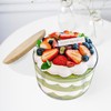 Prikoi 155oz Large Trifle Bowl with Lid, Modern Design Clear