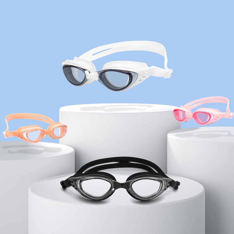 [Soarea] Myopia Swimming Goggles, Prescription Lenses, UV Protection, Anti-Fog, Water