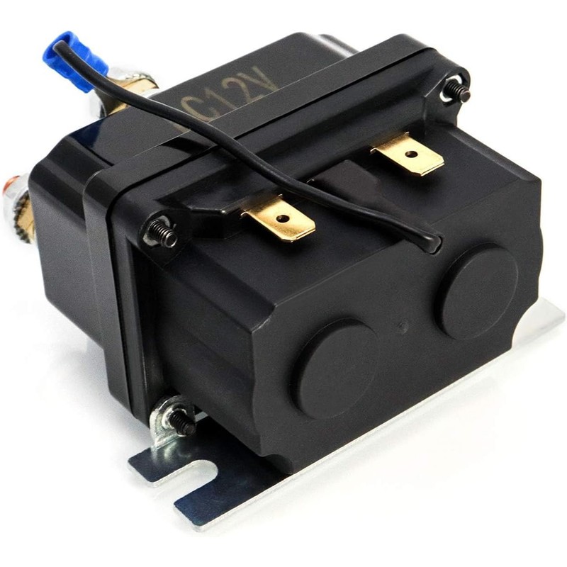 QWORK Solenoid Relay, 12V 250A Winch Relay Solenoid Replacement Contactor