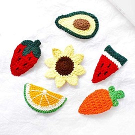 Aeyistry 5 Pcs Hair Clips Woolen knitting Fruit Colorful Cute Clips For Kid Girls Accessories