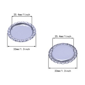 IGOGO 100 PCS Mixed Color Flat Bottle Caps – 1 Inch Metal Craft Caps for Jewelry Making, DIY Gifts, Hair Bows, Resin Projects, Style 1