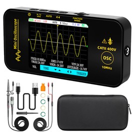 BSIDE Handheld Digital Oscilloscope 3.2” TFT LCD Scope Tester, 10MHz Bandwidth with 48MSa/s Sampling Rate, Potable Automotive Oscilloscope with Auto/Nomal/Single Trigger for Audio Amplifier Hobbyist