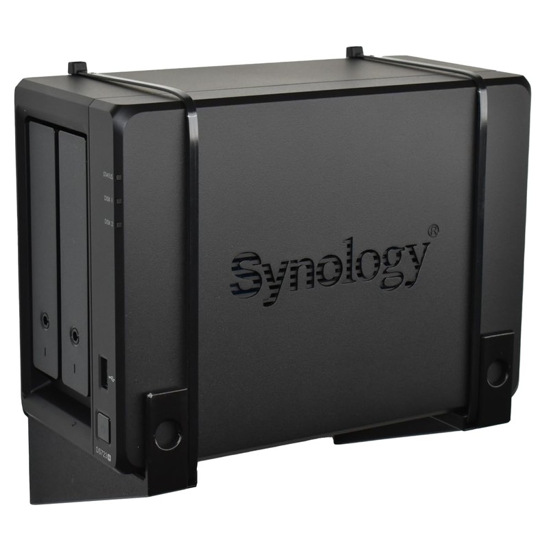 Wall Mount for Synology Diskstation DS720+, DS723+ and DVA1622 (Black)