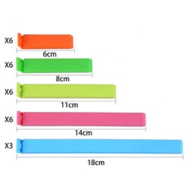 CCINEE Bag Fastener Clip-it Sealing Food Storage Bag Seal Moisture Proof Freshness Antioxidant Snack Storage for Kitchen Durable Easy Lock (27 pcs + 5 size)