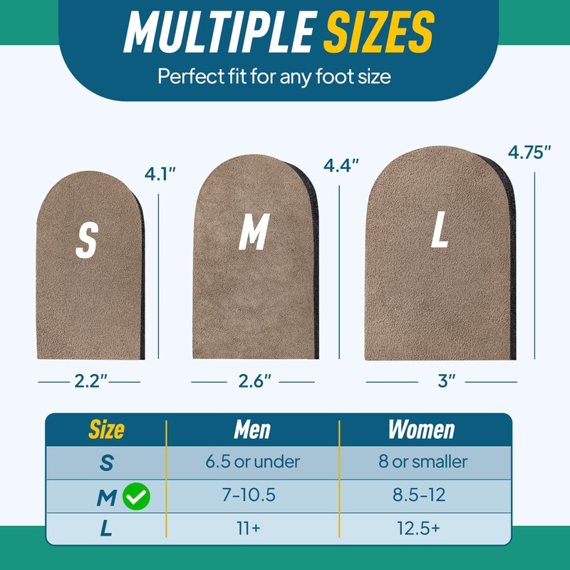 Heel Lifts for Women and Men (4 Pack) Adjustable Shoe