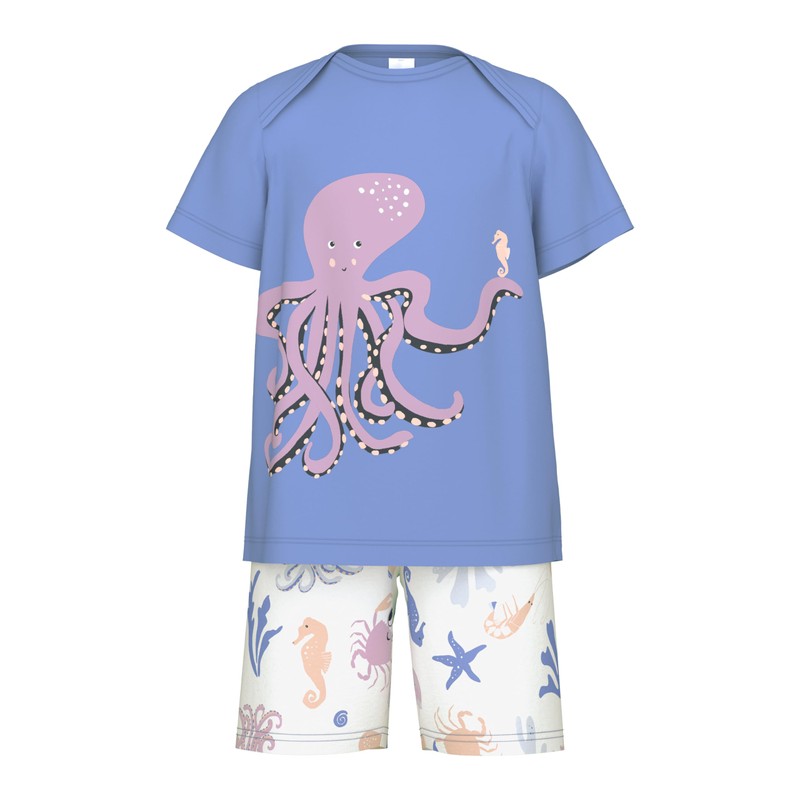 CALIDA Toddlers Kids 100% Organic Cotton Cuffed Pyjamas, persian jewel