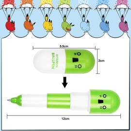 EMAGEREN Pack of 24 Mini Capsule Pens Pills Ballpoint Pen Mini Vitamin Ballpoint Pen in the Shape of a Capsule Retractable Pill Pen Creative Mini Ballpoint Pen for Children Students Home School Office