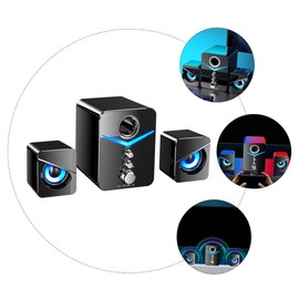 SEWACC 3pcs Compact USB Powered Computer Speakers with High Volume and Rich Sound for Desktop Laptop Use Music Gaming and Tv Edition