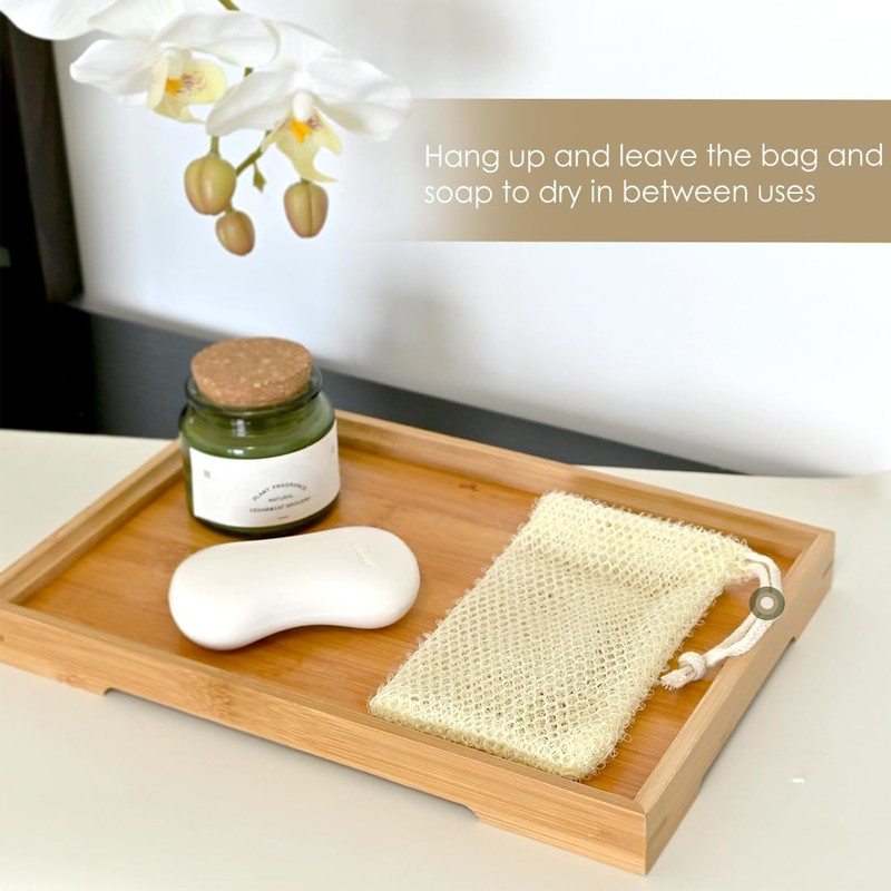 LICQIC 2 Pcs Sisal Soap Bag, Exfoliating Soap Bags for