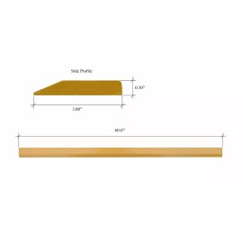 0.5"X3"X60" Replacement Weld-In Ready Single Bevel No Holes Bucket Edge / Lip