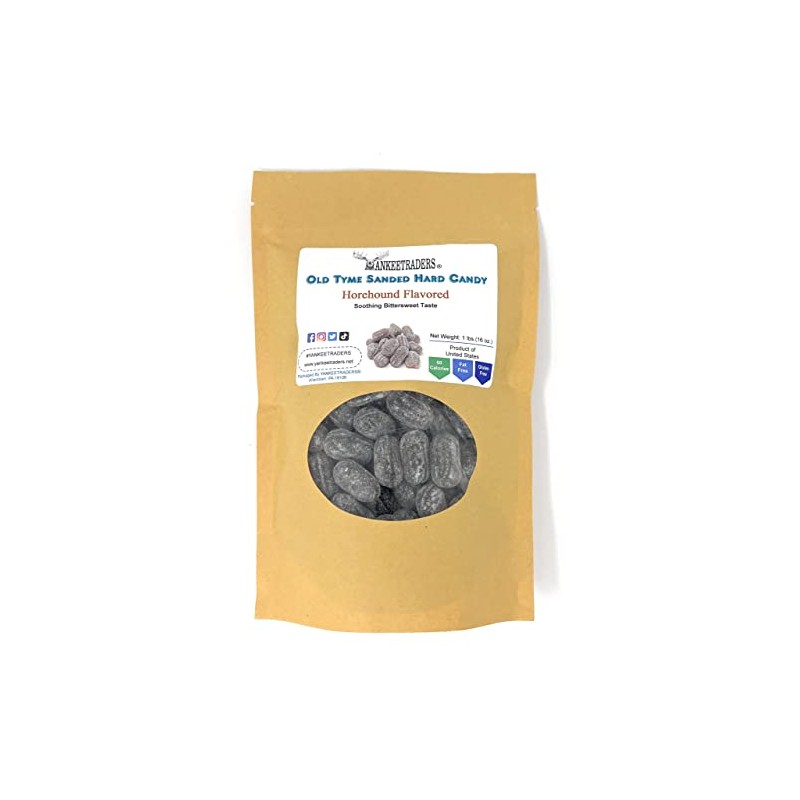 Yankee Traders Old Tyme Sanded Hard Candy, Horehound, 1 Pound