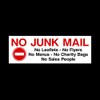 USSP&S No Junk Mail Sticker - Black, Letter Print, Rectangular,
