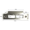 2X Long Strike Plates Brushed Satin for Mortise Latch 114mm