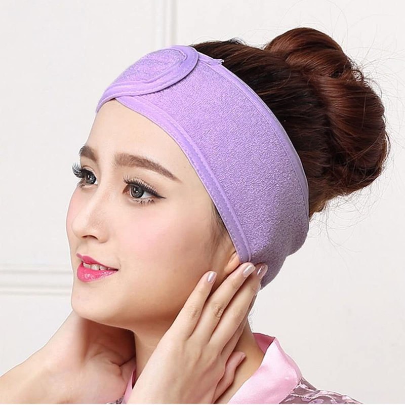Diadema Suave Con Velcro Lavable Para Spa Maquillaje Diadema para