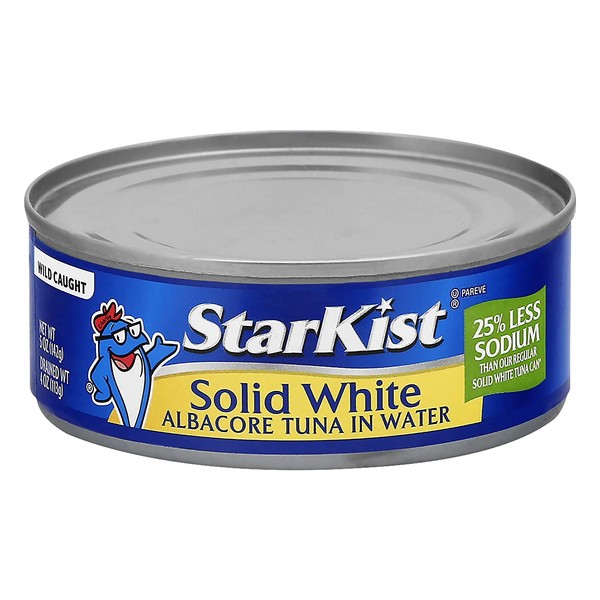StarKist 25% Less Sodium Solid White Albacore Tuna in Water - 5 oz Can (24-Pack) (Packing may Vary)