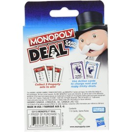 Hasbro Monopoly Deal Card Game - Houses Hotel Parker Brothers** IN STOCK**