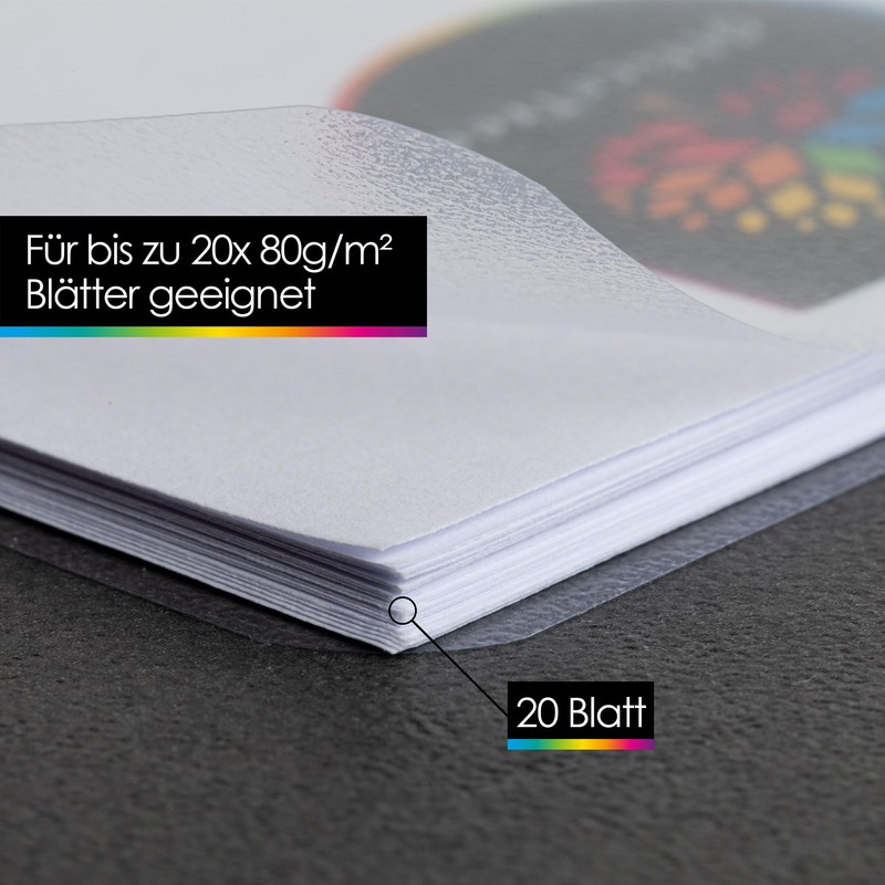 OfficeTree 100 x Transparent File Sleeves A4 Open Side –