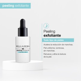 Bella Aurora Peeling 10% AHA + PHA | Fleckenfreies Gesichtsserum für strahlende, ebenmäßige und glatte Haut | Mit Mandelsäure, Gluconolacton, Laktobionik und Bisabolol | 30 ml