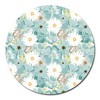 Colorful Beautiful Flowers Round Coaster Set of Drink- Made of