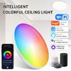 Smart LED Ceiling Light 30W, RGB + Adjustable White 2700K-6500K,