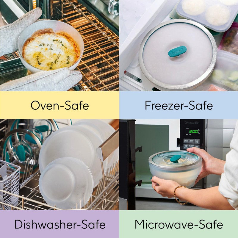 Anyday 4-Cup Microwave Cookware & Glass Container with Glass Lid,