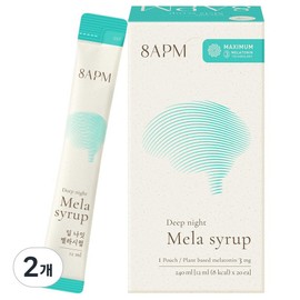 8APM Deep Night Mela Syrup (12ml x 20 packets), 2 packs, 240ml / 8APM 딥 나잇 멜라시럽 (12ml x 20포), 2개, 240ml