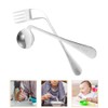 Healvian 1 Set of Curved Fork Spoons Self-Feeding Curved Utensils