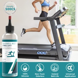 Treadmill Belt Lubricant, 100% Silicone Treadmill Lube High-Temperature Resistant Stable Non-Toxic Odorless Lubricant, with Application Tubes and Precision Screw Caps, 8 Ounces