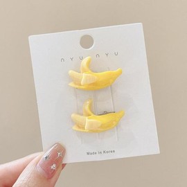 Banana cute hair clip / 바나나 귀여운 헤어 집게핀