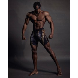 [FIED] FIDO 15.5 Inch Men's Fig Pants, Surf Pants, IFBB NPC SSA (Warrior Blue), blue