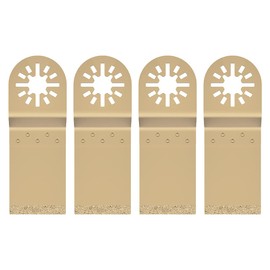 4-Piece Oscillating Saw Blade Diamond Oscillating Tool Metal Multitool Blades Quick Change Multifunctional Tool Blade for Removing Mortar for Wood Metal Hard Material 7.8 x 3.3 cm