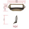 Fuxxer® 10 x Label Window Metal Handles in Antique Brass