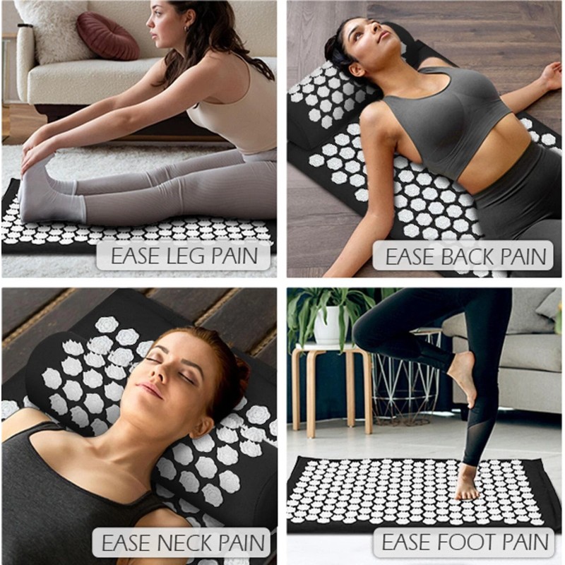Shoptrendys Acupressure Mat & Pillow Massage Set For Neck Back
