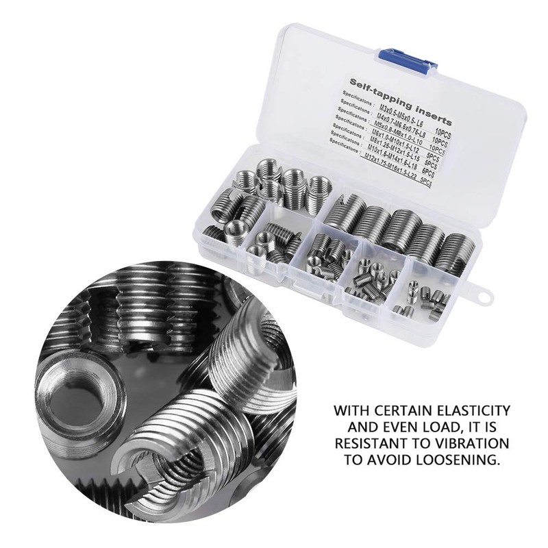 Screw Insert Set, 50 Piece Screw Insert, High Hardness Repair
