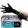 Ansell MicroFlex 93-852 Nitrile Disposable Gloves, Black Disposable Gloves, Work