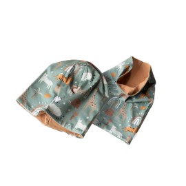 Children's Reversible Beanie & Snood Safari Set