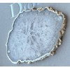 Crystal Coasters -White and Silver Salt Agate - Set of
